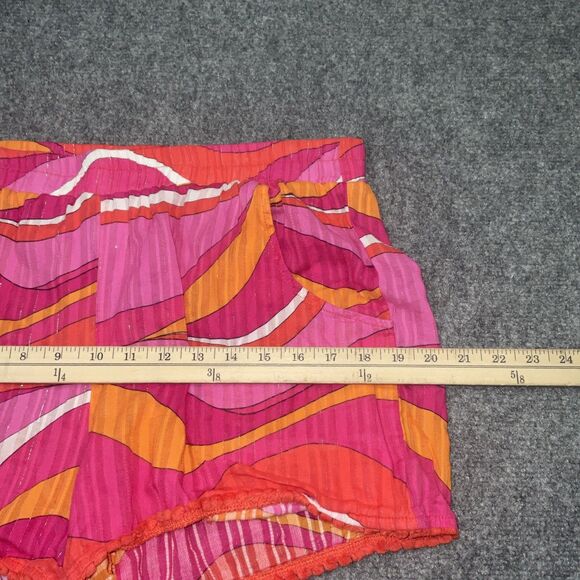 Trina Turk Pink and Orange Patterned Women Shorts - Picture 5 of 10